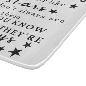 良い友達は星のようである：友情引用文芸術 カッティングボード (角)