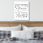 良い友達は星のようである：友情引用文芸術 キャンバスプリント (インサイチュ (寝室))