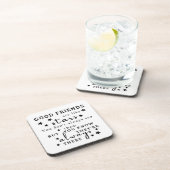 良い友達は星のようである：友情引用文芸術 コースター (右側)