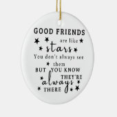 良い友達は星のようである：友情引用文芸術 セラミックオーナメント (右)
