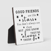 良い友達は星のようである：友情引用文芸術 フォトプラーク (正面)