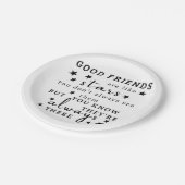 良い友達は星のようである：友情引用文芸術 ペーパープレート (アングル)