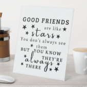 良い友達は星のようである：友情引用文芸術 台座サイン (インサイチュ)