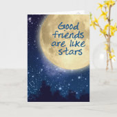 良い友達は星のようなもの….. カード (黄色い花)