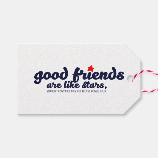 良い友達は星のようなもの ギフトタグ (正面(横))