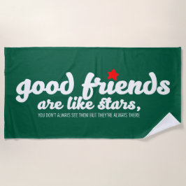 良い友達は星のようなもの ビーチタオル