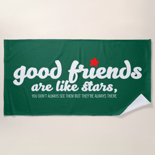 良い友達は星のようなもの ビーチタオル (正面)