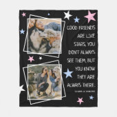 良い友達は星のようなもの!ベスティフォト引用文 フリースブランケット (正面)