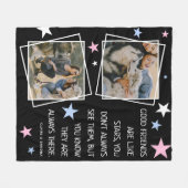 良い友達は星のようなもの!ベスティフォト引用文 フリースブランケット (正面(横))