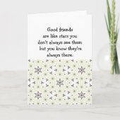 良い友達は星のようなカスタム引用文 カード (正面)