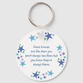 良い友達は星のようなカスタム引用文 キーホルダー (正面)
