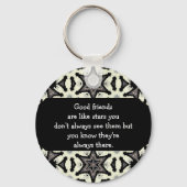 良い友達は星のようなカスタム引用文 キーホルダー (正面)