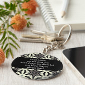 良い友達は星のようなカスタム引用文 キーホルダー (側面)