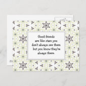 良い友達は星のようなカスタム引用文 ポストカード (正面/裏面)