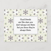 良い友達は星のようなカスタム引用文 ポストカード (正面)