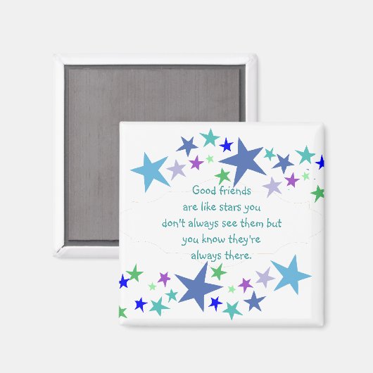 良い友達は星のようなカスタム引用文 マグネット (正面/裏面)