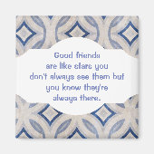 良い友達は星のようなカスタム引用文 マグネット (正面)