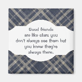 良い友達は星のようなカスタム引用文 マグネット (正面)
