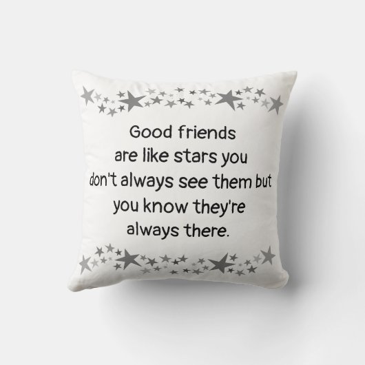 良い友達は星のようなミニマリストモダンデコ クッション (裏面)