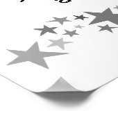 良い友達は星のようなミニマリストモダンデコ ポスター (角)