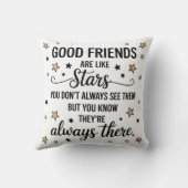 良い友達は星のような感動的引用文 クッション (裏面)