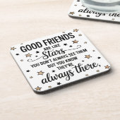 良い友達は星のような感動的引用文 コースター (左側)