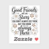 良い友達は星のような感動的引用文 シール (シート)