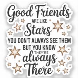 良い友達は星のような感動的引用文 シール