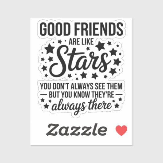 良い友達は星のような感動的引用文 シール (シート)