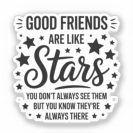 良い友達は星のような感動的引用文 シール