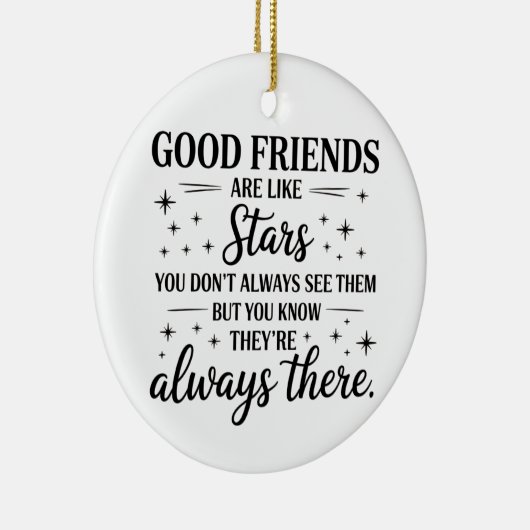 良い友達は星のような感動的引用文 セラミックオーナメント (右)