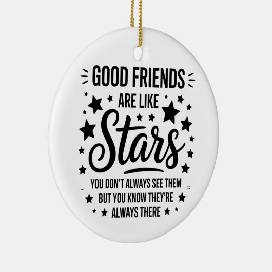 良い友達は星のような感動的引用文 セラミックオーナメント (右)