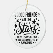 良い友達は星のような感動的引用文 セラミックオーナメント (左)