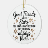 良い友達は星のような感動的引用文 セラミックオーナメント (左)