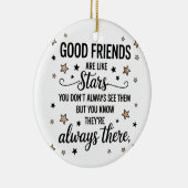 良い友達は星のような感動的引用文 セラミックオーナメント (右)