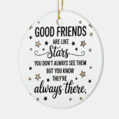 良い友達は星のような感動的引用文 セラミックオーナメント (左)