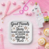 良い友達は星のような感動的引用文 ペーパープレート (パーティー)