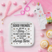 良い友達は星のような感動的引用文 ペーパープレート (パーティー)