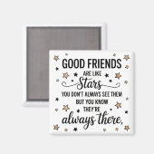 良い友達は星のような感動的引用文 マグネット (正面/裏面)