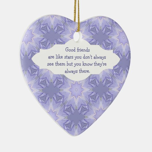 "良い友達は星のように"引用文水色 セラミックオーナメント (右)
