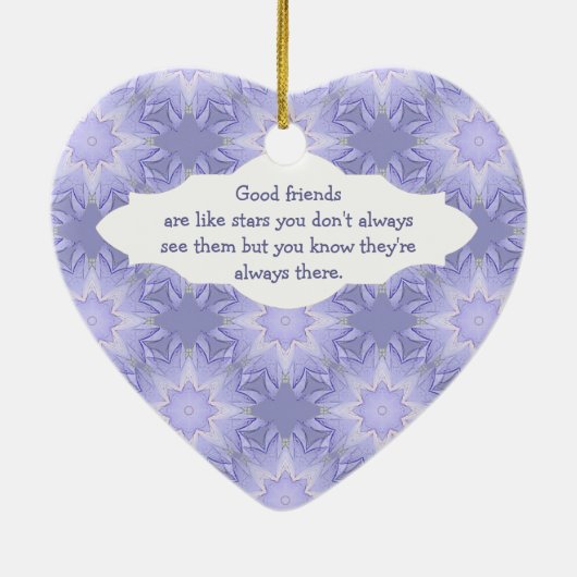 "良い友達は星のように"引用文水色 セラミックオーナメント (裏面)