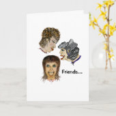 良い友達は見つけるための懸命である カード (黄色い花)