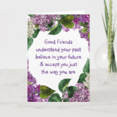 良い友達を理解する感動的引用文 カード (正面)