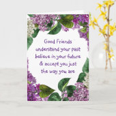 良い友達を理解する感動的引用文 カード (黄色い花)