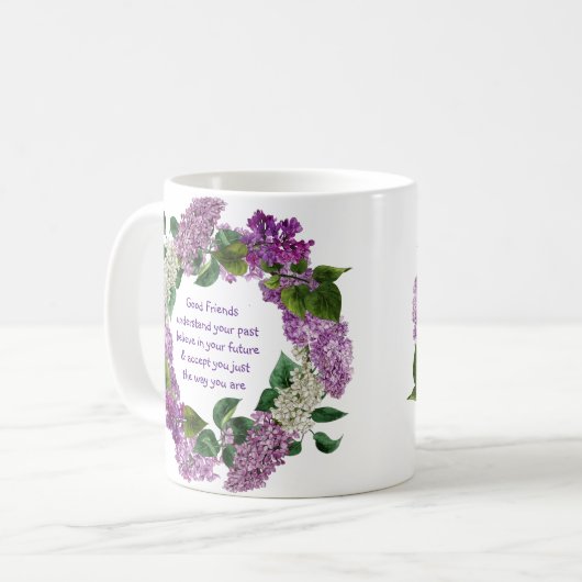 良い友達を理解する感動的引用文 コーヒーマグカップ (正面左)