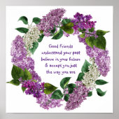 良い友達を理解する感動的引用文 ポスター (正面)