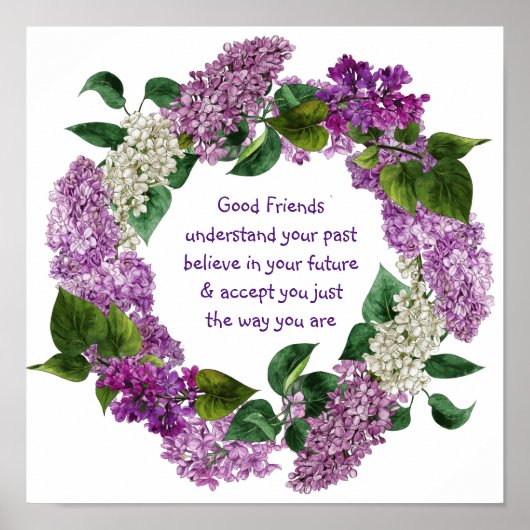 良い友達を理解する感動的引用文 ポスター (正面)