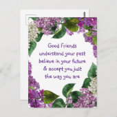 良い友達を理解する感動的引用文 ポストカード (正面/裏面)