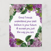 良い友達を理解する感動的引用文 ポストカード (正面)