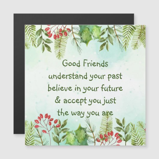 良い友達理解感動的引用文磁石 (正面/裏面)